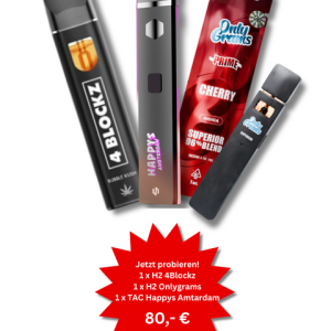 1 x 4 Blockz (H2) + 1 x Happys Amsterdam (TAC)+ Onlygrams (H2) Sparangebot