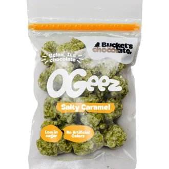 Cannabisförmige Schokolade 1er-Packung Salziges Karamell (40g)
